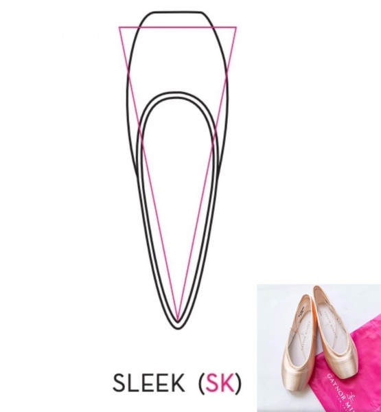 Pointshoe SK - SLEEK FIT SUPPLE - Pink Bag
