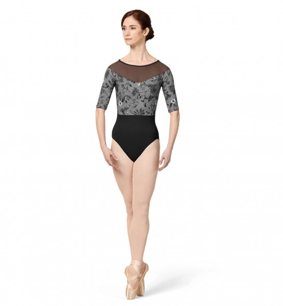 1/2 Arm Boat Neck Leotard M1017LM