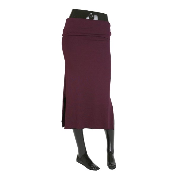 Fold-Over Waist Side-Split Skirt Bangui