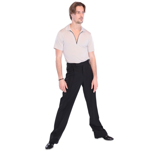 Men's dancesport trousers with pleats (no pockets)