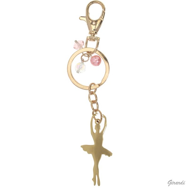 Key Ring Ballerina Gold With Pearls