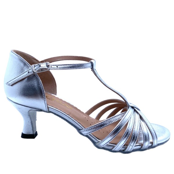 Latin T-Bar Danceshoe Style 350 SILVER