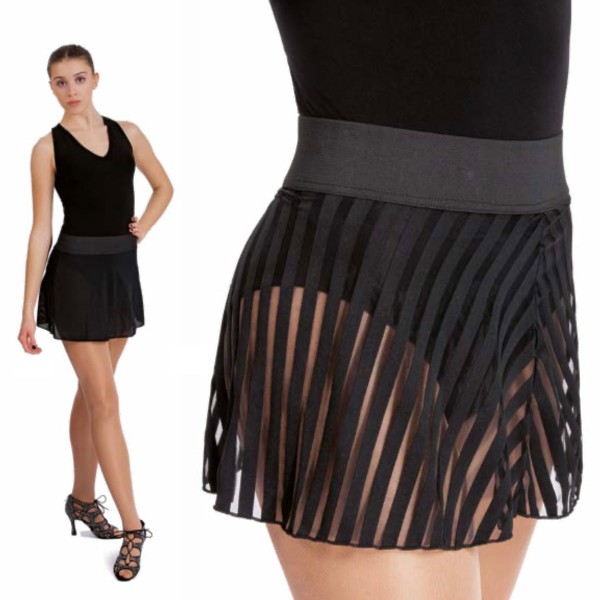 Striped Skirt with wide waistband