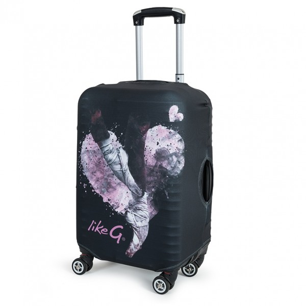 Luggage cover with ballet motive