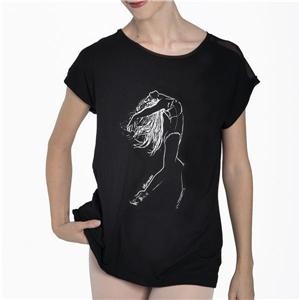 Viscose T-Shirt with Balletdesign