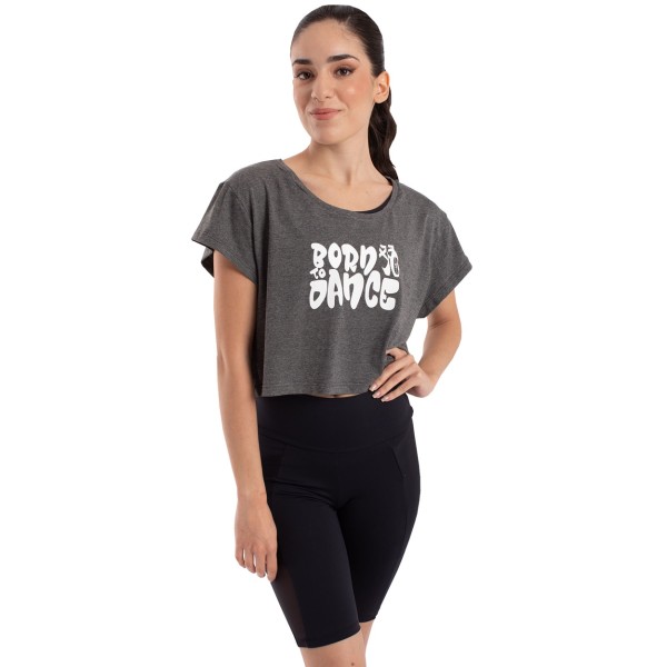 Kurzarm Crop T-Shirt DARIA - BORN TO DANCE