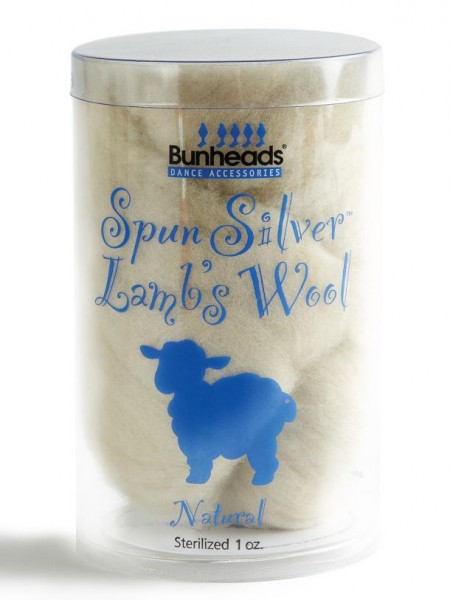 Lamb's wool for pointe shoes SPUN SILVER
